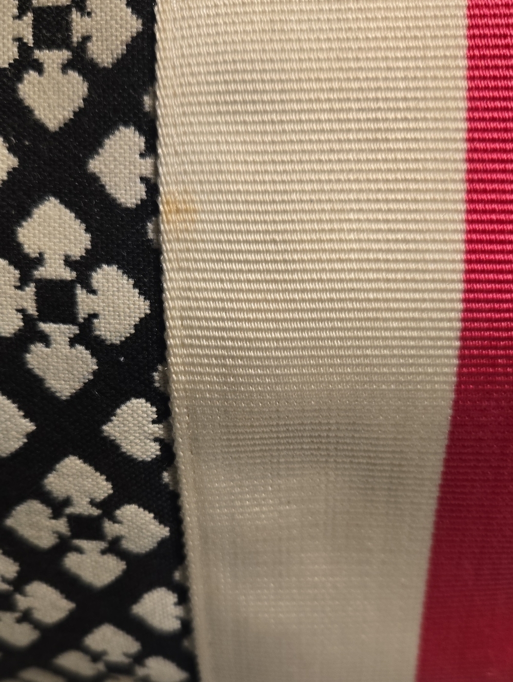 kate spade Black & White Pattern Tote with Pink and Cream Stripe - Picture 13 of 13